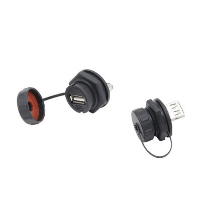 comprar Conector de sinal à prova d'água IP67 com tensão de operação de 125V Adaptador USB macho para fêmea com material de nylon PA66 Fabricação em linha
