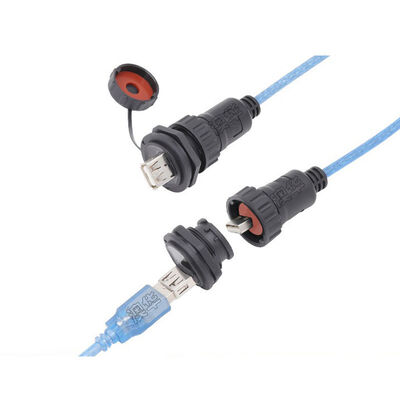 comprar IP67 Conector de sinal de tipo de painel RJ45 resistente a UV à água com design de ângulo de 90 graus para uso externo Fabricação em linha