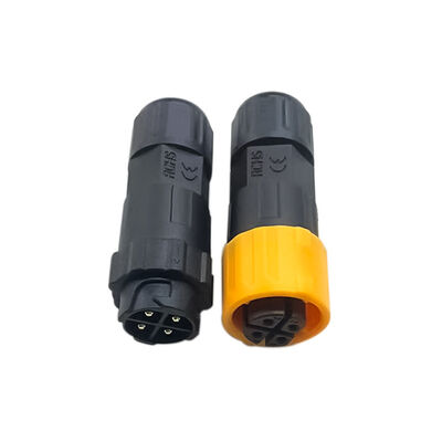 comprar Conector circular à prova d'água IP67 de 500 V com 4 pinos masculino feminino de latão dourado Fabricação em linha