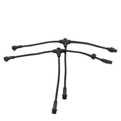 Conector de cabo à prova d'água tipo T M18 com classificação IP68 e construção de nylon PA66 para uso ao ar livre