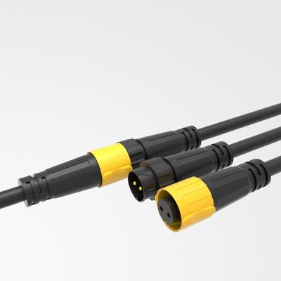 Conector de dados à prova d'água com travamento automático IP67, classificado para 250VAC, conector macho fêmea