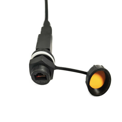 Tipo de parafuso M20 impermeável IP67 RJ45 Conector de sinalização de dados Conector de rede segura de aviação