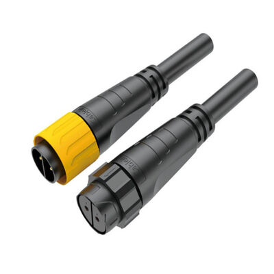 Conector Macho Fêmea IP67 à Prova D'Água com Classificação de Corrente Máxima de 25A e Nylon PA66 para Conexões de Cabo Externas