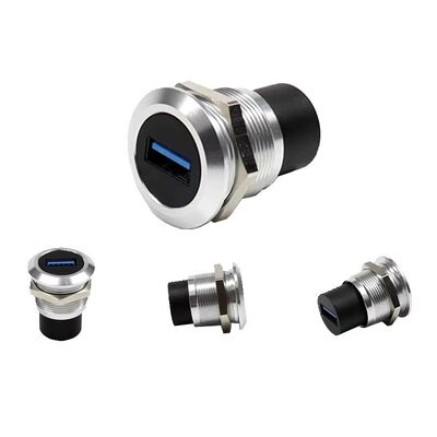 Conector de painel à prova d'água IP67 com travamento por pressão e carcaça PA66+30%GF V0 para eletrônica industrial