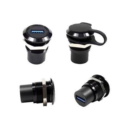 PA66 Nylon IP67 Conector de montagem de painel à prova d'água com tensão de funcionamento de 500 V e tipo de ligação sem parafusos