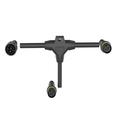 Conector Circular à Prova d'Água IP67 com Conexão Tipo Butt de Travamento Automático Macho Fêmea de 4 Pinos