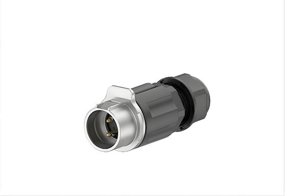 Conector LP20 20A 2-Pin Impermeável IP67 Latão Banhado a Ouro